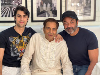 Dharmendra wraps up Rocky Aur Rani Ki Prem Kahani; son Bobby Deol and grandson Aryaman visit him on the sets of the film 