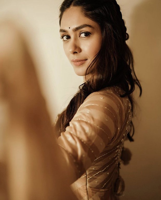 Mrunal Thakur is a sight to behold in gorgeous brown anarkali worth Rs. 26K as she promotes Sita Ramam