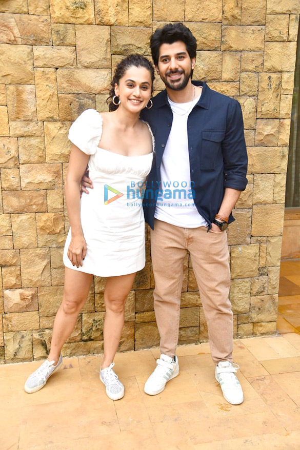 Photos Taapsee Pannu and Pavail Gulati snapped promoting their film Do Baaraa (1)