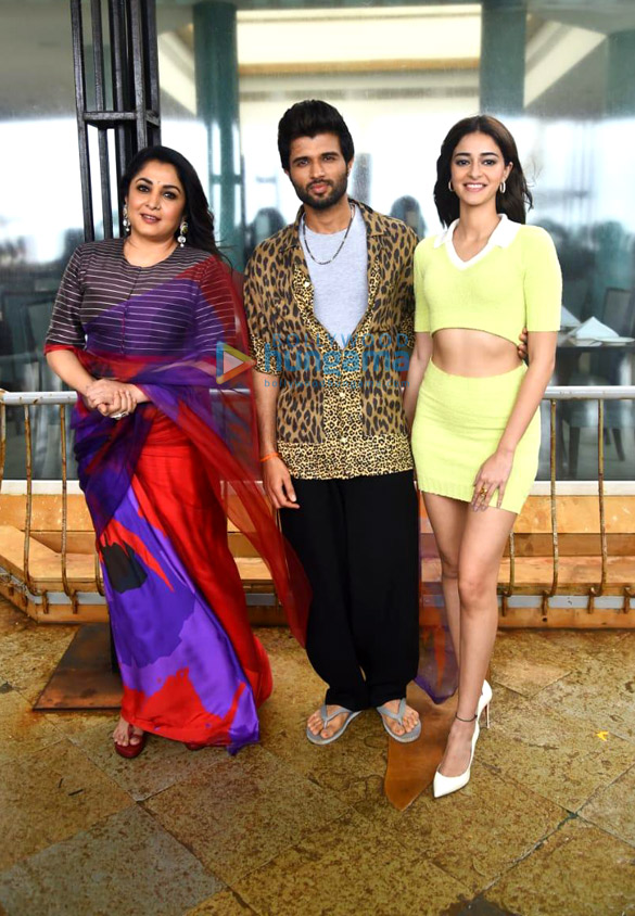 Photos: Vijay Deverakonda, Ananya Panday and Ramya Krishnan spotted at Sun and Sand promoting Liger Photos: Vijay Deverakonda, Ananya Panday and Ramya Krishnan spotted at Sun and Sand promoting Liger