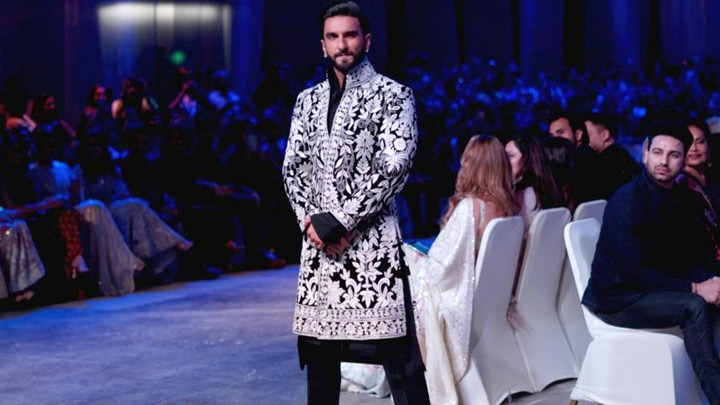 Ranveer Singh walks the ramp in a glorious outfit