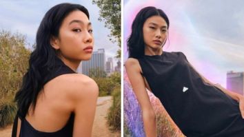 Squid Game star Jung Ho Yeon dons black ribbed dress with Adidas trainers in new capsule collection