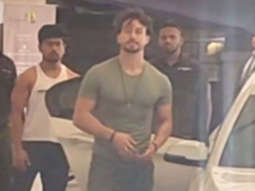 Tiger Shroff poses for paps in green tshirt and baggy jeans