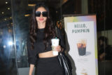 Mouni Roy greets paps in all-black outfit at the airport