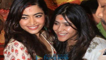 Photos: Rashmika Mandanna and Ekta Kapoor visit Lalbaugcha Raja