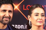 Preeti Jhangiani poses with husband at Lokmat Awards