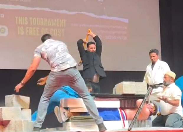 Akshay Kumar attends martial arts tournament after Ram Setu release, breaks bricks with hammer, watch video 