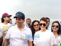 Photos: Jacqueline Fernandez, Rajneish Duggal, Vindu Dara Singh and others snapped at beach cleaning drive in Versova