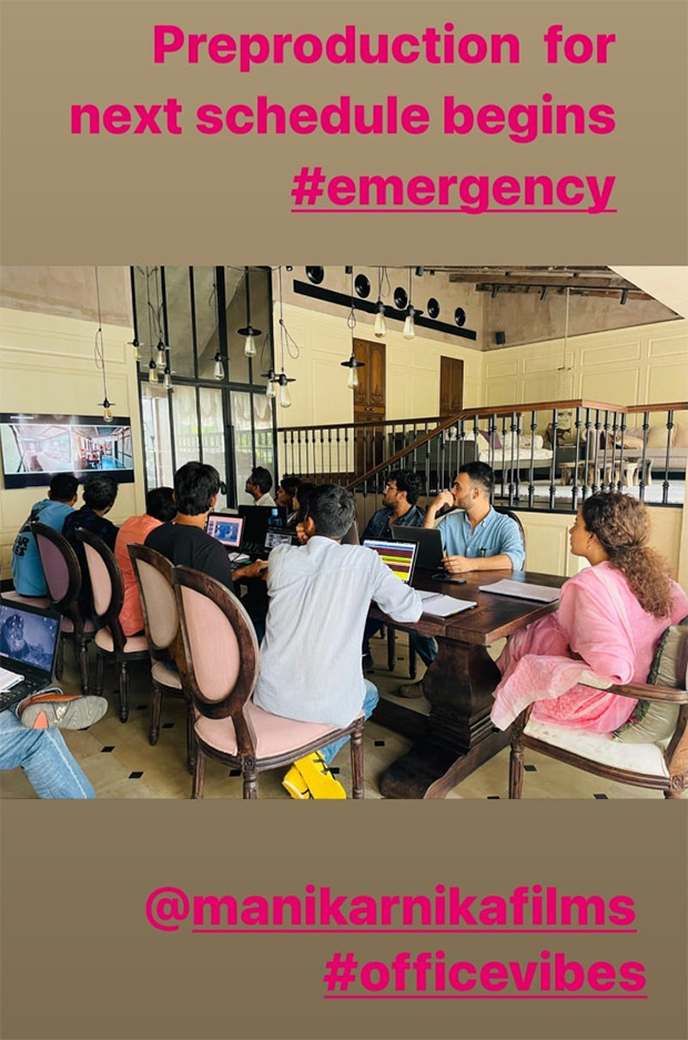 Kangana Ranaut and team commence pre-production for the next schedule of Emergency